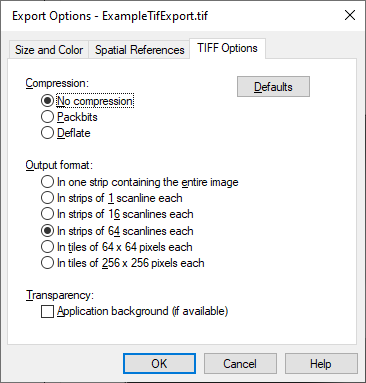 Example TIF export
