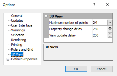 3D view options